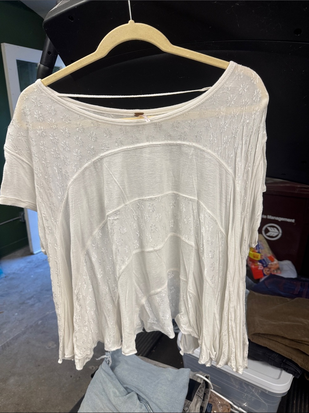 Free People white, flowy top